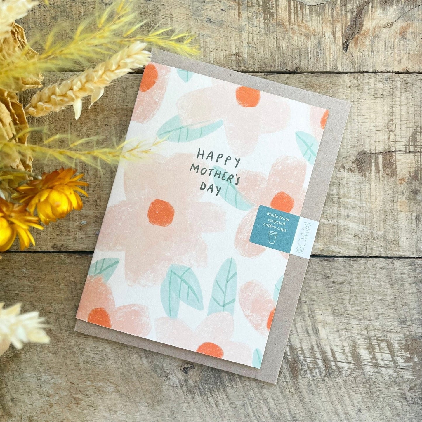 'Floral' Recycled Coffee Cup Mother's Day Card