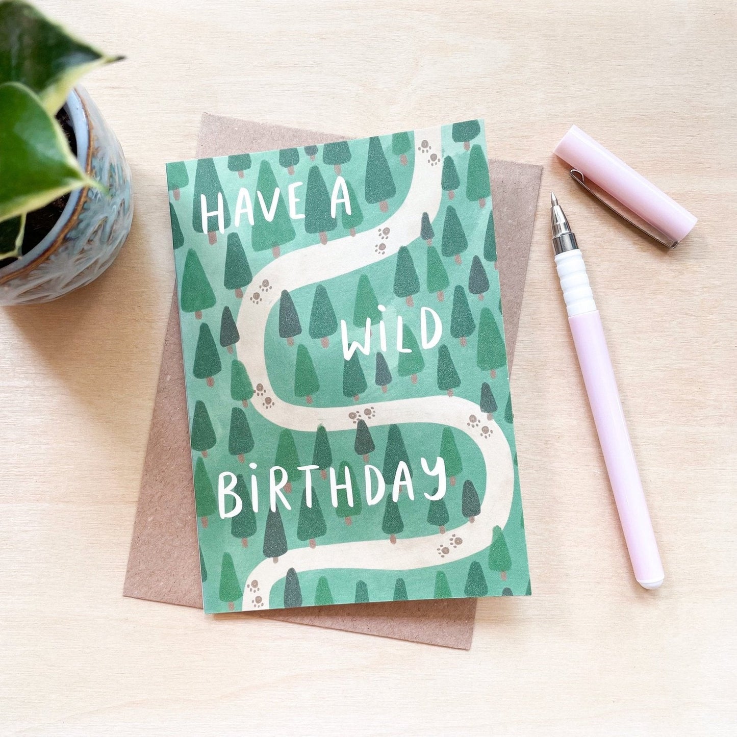 Wild Birthday - Recycled Coffee Cup Birthday Card
