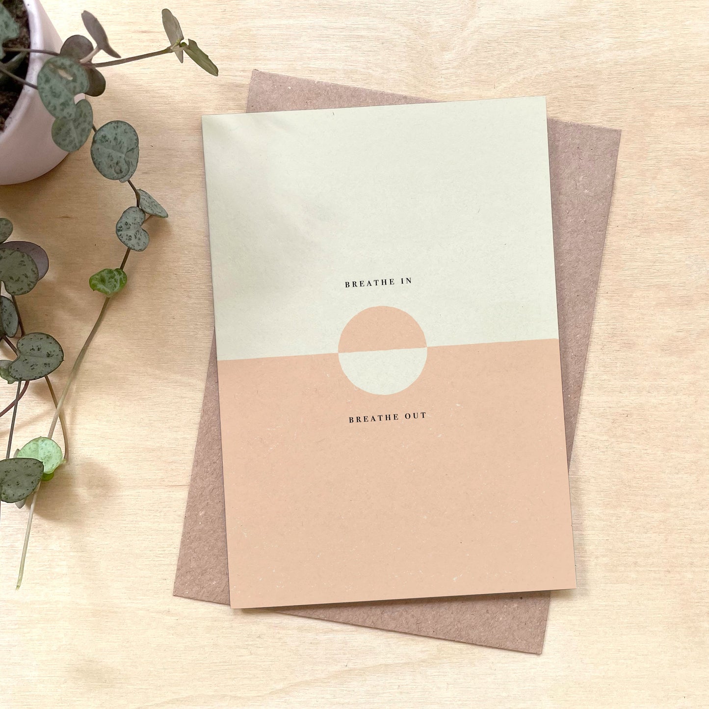 'Breathe' Recycled Coffee Cup Card