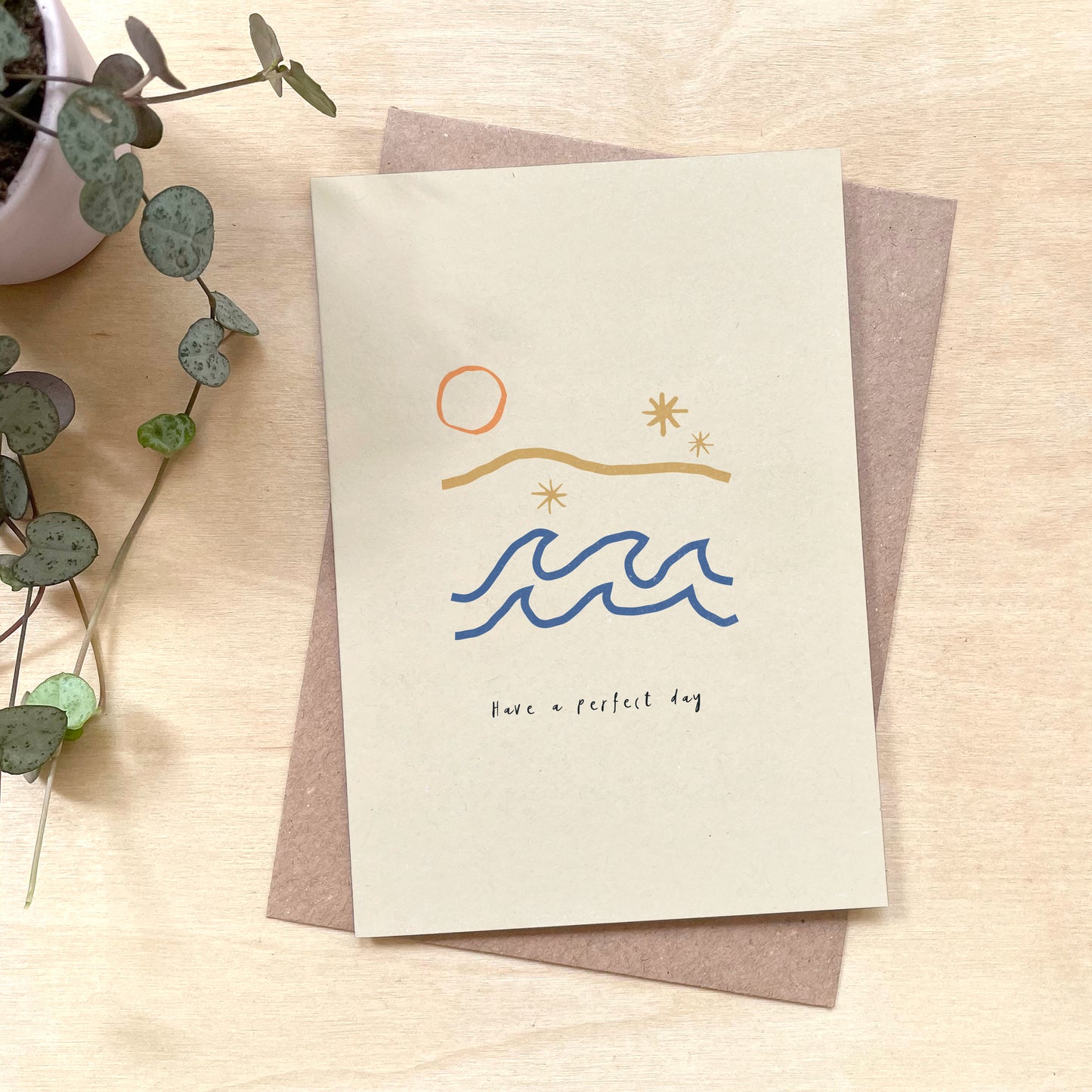 'Have a perfect day' Recycled Coffee Cup Greetings Card