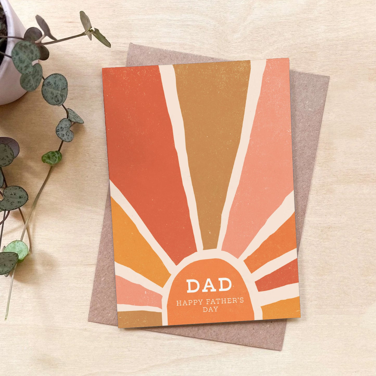 'Sunshine' Father's Day Recycled Coffee Cup Card